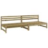 vidaXL Tuinmiddenbanken 2 st 120x80 cm ge&iuml;mpregneerd grenenhout