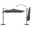 vidaXL Parasol Antraciet 286 x 284 x 270 cm Aluminium en Polyester