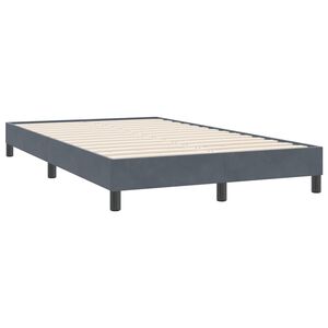 vidaXL Bedframe zonder matras 120x220 cm fluweel donkergrijs