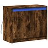 vidaXL Dressoir met LED 72x34x61 cm bewerkt hout gerookt eikenkleurig