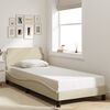 vidaXL Bedframe met hoofdeinde "Dover" 80x200 cm stof cr&egrave;me