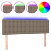 vidaXL Hoofdbord LED 144x5x78/88 cm stof taupe