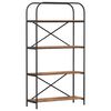 vidaXL Boekenkast 4-laags 80 x 30 x 146 cm Bewerkt hout Oudhout