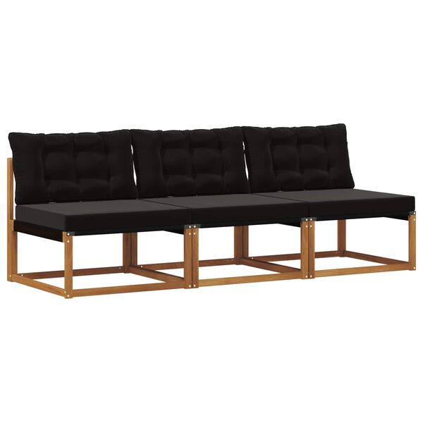 vidaXL 3 Stuk Buiten Midden Sofa Massief Acaciahout Naturel