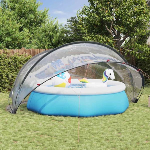 vidaXL Pooldome Doorzichtig 472 x 460 x 229 cm PVC