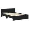 vidaXL Bedframe met hoofdeinde Zwart Eiken 150 x 200 cm Bewerkt hout