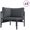 vidaXL Tuin Sofa Set met kussen 6 pcs Antraciet Staal