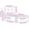 vidaXL Bedframe met Gevoerd Hoofdgedeelte Donkergrijs 90 x 190 cm
