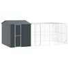 vidaXL Vogelkooi Antraciet 635 x 304 x 247 cm Gegalvaniseerd staal