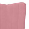 vidaXL Relaxstoel fluweel roze