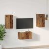 vidaXL Tv-meubelset Wandgemonteerd 3 pcs Oud Hout Bewerkt hout