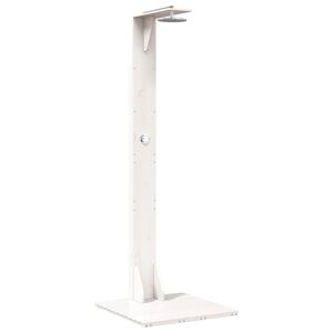 vidaXL Buitendouche 214,5 cm Massief grenenhout en roestvrij staal Wit