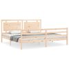 vidaXL Bedframe met hoofdbord massief hout 200x200 cm