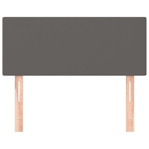 vidaXL Hoofdbord 100x5x78/88 cm kunstleer grijs