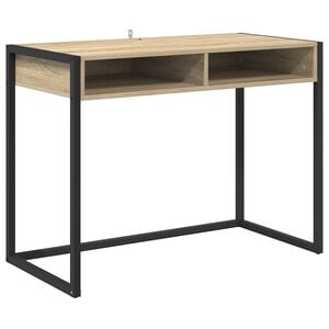 vidaXL Bureau Sonoma Bewerkt hout 100 x 50 x 75 cm