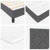 vidaXL Boxspring bed met matras met LED Donkergrijs 80 x 200 cm Stof