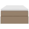 vidaXL Opslag bed met matras Cappuccino 90 x 200 cm Nep Leer