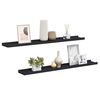 vidaXL Fotoplanken 2 st 80x9x3 cm MDF zwart