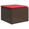 vidaXL 2-delige Loungeset met kussens poly rattan acacia bruin
