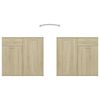 vidaXL Dressoir 80x36x75 cm bewerkt hout sonoma eikenkleurig