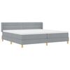 vidaXL Boxspringbed met matras Lichtgrijs 200 x 200 cm Stof
