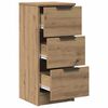vidaXL Dressoirs 2 st 30x30x70 cm bewerkt hout artisanaal eikenkleur