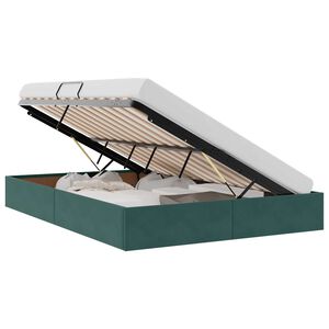 vidaXL Ottoman Bedframe met opslag Donkergroen 140 x 200 cm Fluweel