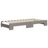 vidaXL Slaapbank met onderschuifbed 100x200 cm stof taupe