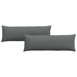 vidaXL Sofa Kussens 2 pcs Donkergrijs 120 x 40 cm Stof