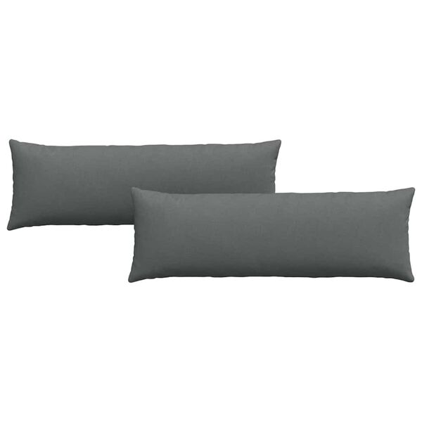 vidaXL Sofa Kussens 2 stuks Donkergrijs 120 x 40 cm Stof