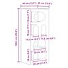 vidaXL Dressoir Oudhout 40 x 35 x 100,5 cm Bewerkt hout