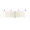 vidaXL Tuinscherm uittrekbaar dubbel 170x600 cm crème
