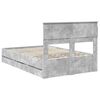 vidaXL Bedframe met lade Beton Grijs 120 x 190 cm Ingenieurshout