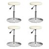 vidaXL Eetkamerstoelen 4 st kunstleer cr&egrave;mekleurig