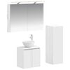 vidaXL Badkamermeubelset 4 pcs Wit Bewerkt hout en glas