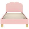 vidaXL Bedframe voor kinderen met hoofdbord Roze 80 x 160 cm