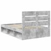vidaXL Bedframe met hoofdeinde Beton 120 x 200 cm Massief grenenhout