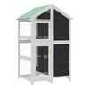 vidaXL Voli&egrave;re 97x81x152 cm massief grenenhout grijs