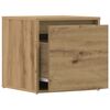 vidaXL Opbergbox met lade 40,5x40x40 cm bewerkt hout artisanaal eiken