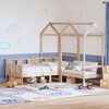 vidaXL Kinderbed met huisje en bankje massief grenenhout 80x200 cm