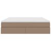 vidaXL Opslag bed met matras Cappuccino 180 x 200 cm Nep Leer