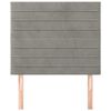 vidaXL Hoofdbord lichtgrijs 100x5x118/128 cm fluweel