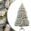 vidaXL Kunstkerstboom met 300 LED Groen en Wit 300 cm PVC en Metaal