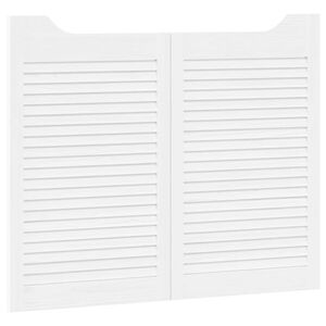 vidaXL Schuifdeuren 2 pcs Wit Massief grenenhout