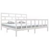 vidaXL Bedframe massief grenenhout wit 180x200 cm