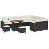 vidaXL Tuinbankenset 12 st Zwart poly rattan