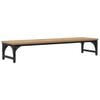 vidaXL Monitor Stand Artisanaal eiken 85 x 23 x 15,5 cm Bewerkt hout