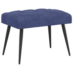 vidaXL Bank met knoopverstelling Politieblauw 60 x 40 x 45 cm Fluweel
