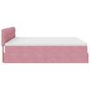 vidaXL Ottoman bed met matras 180x200 cm fluweel roze