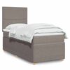 vidaXL Boxspring met matras stof taupe 100x200 cm